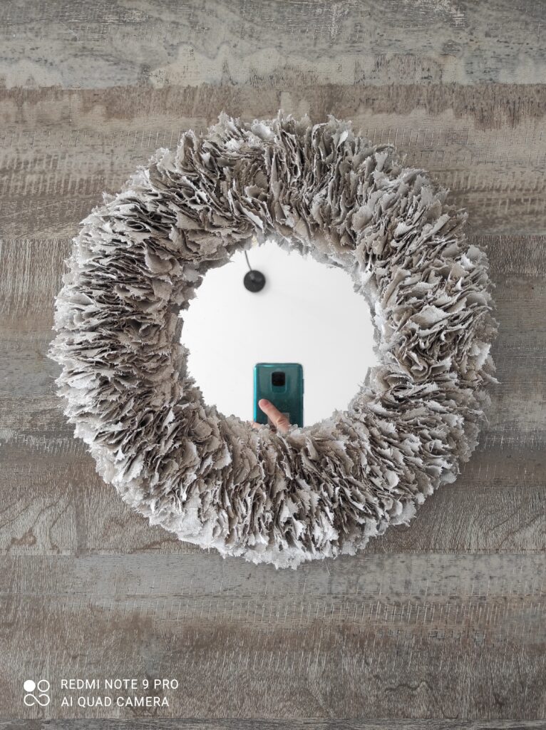 Miroir en lin durci Ju0017